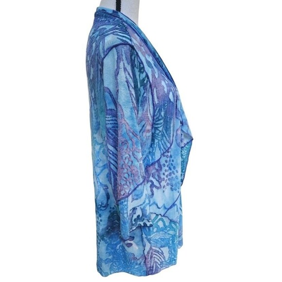 CREATION Burn Out Kimono-Style Cardigan Plus Size 3X - Picture 4 of 8